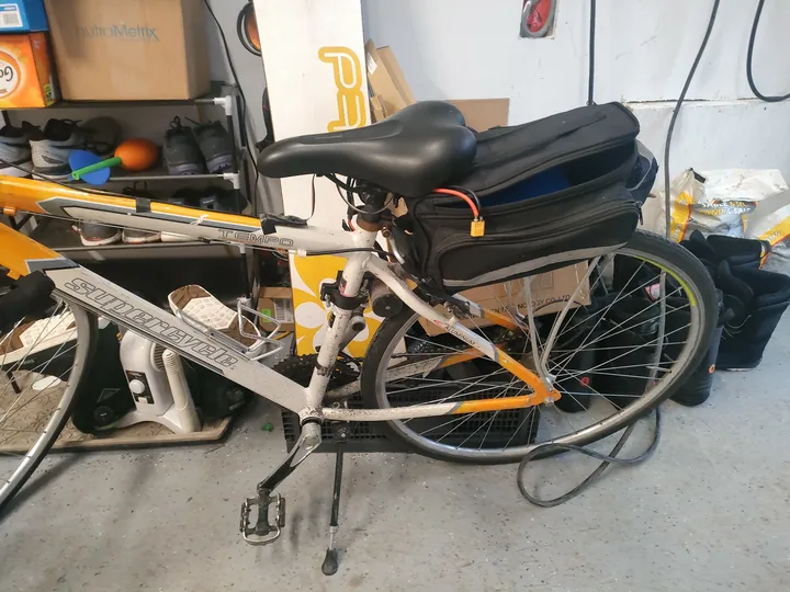 Battery pack and motor assembled in the bike frame