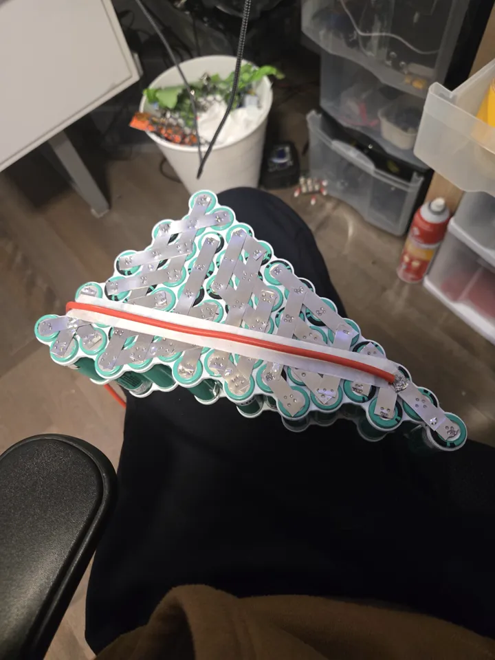 Inter-pack wiring — 12AWG, not nickel strips