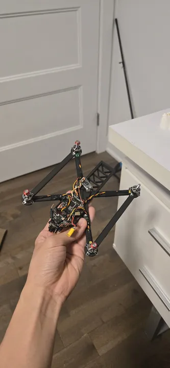 Top-down view of PLA drone