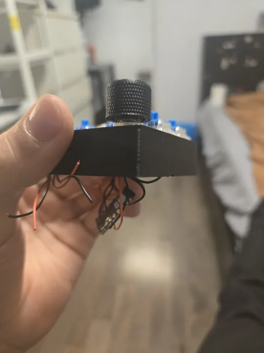 Side view showing wiring