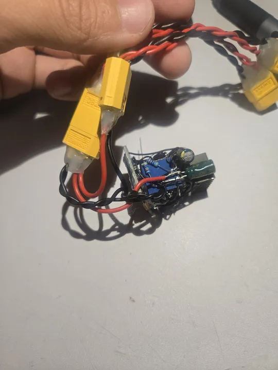 Side closeup of the electronics
