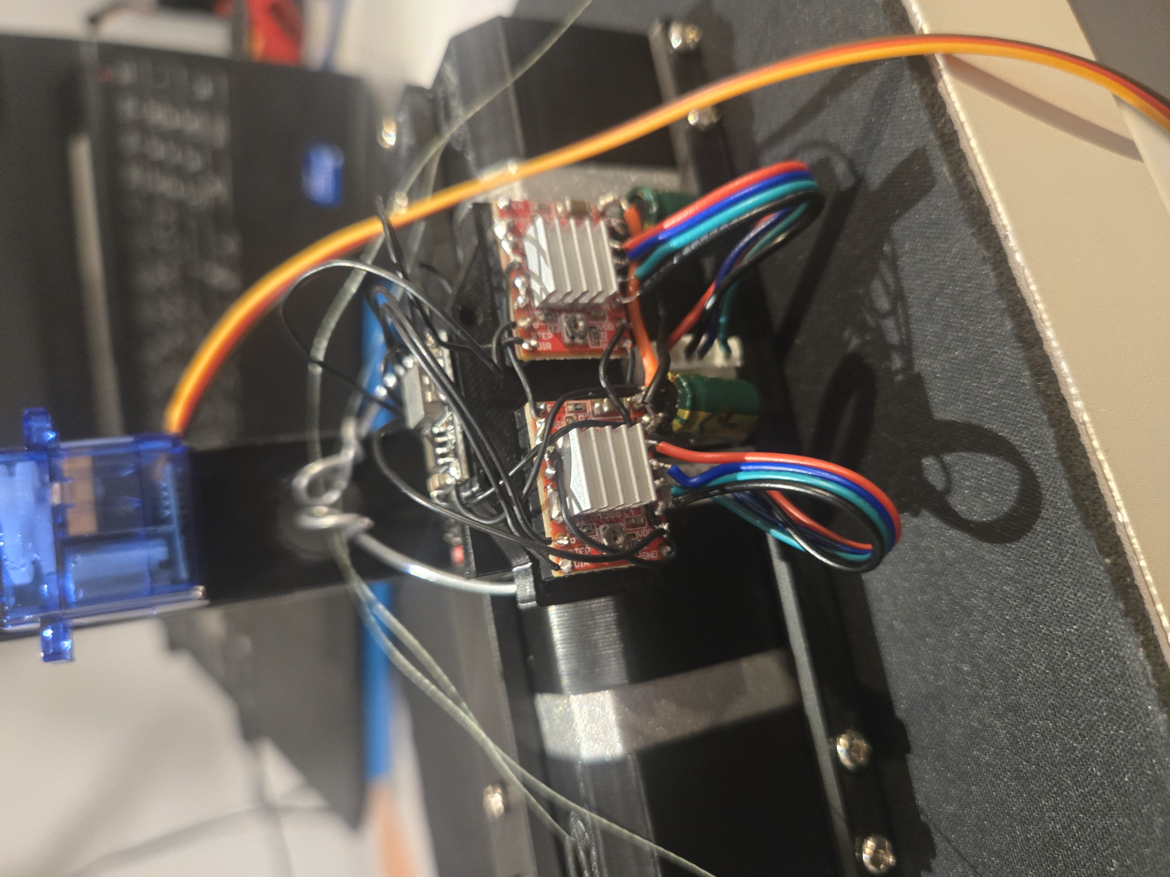 Close up of the stepper drivers